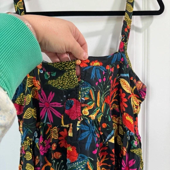 Natural Life Patti Mini Dress Black Neon Floral L - Picture 7 of 10